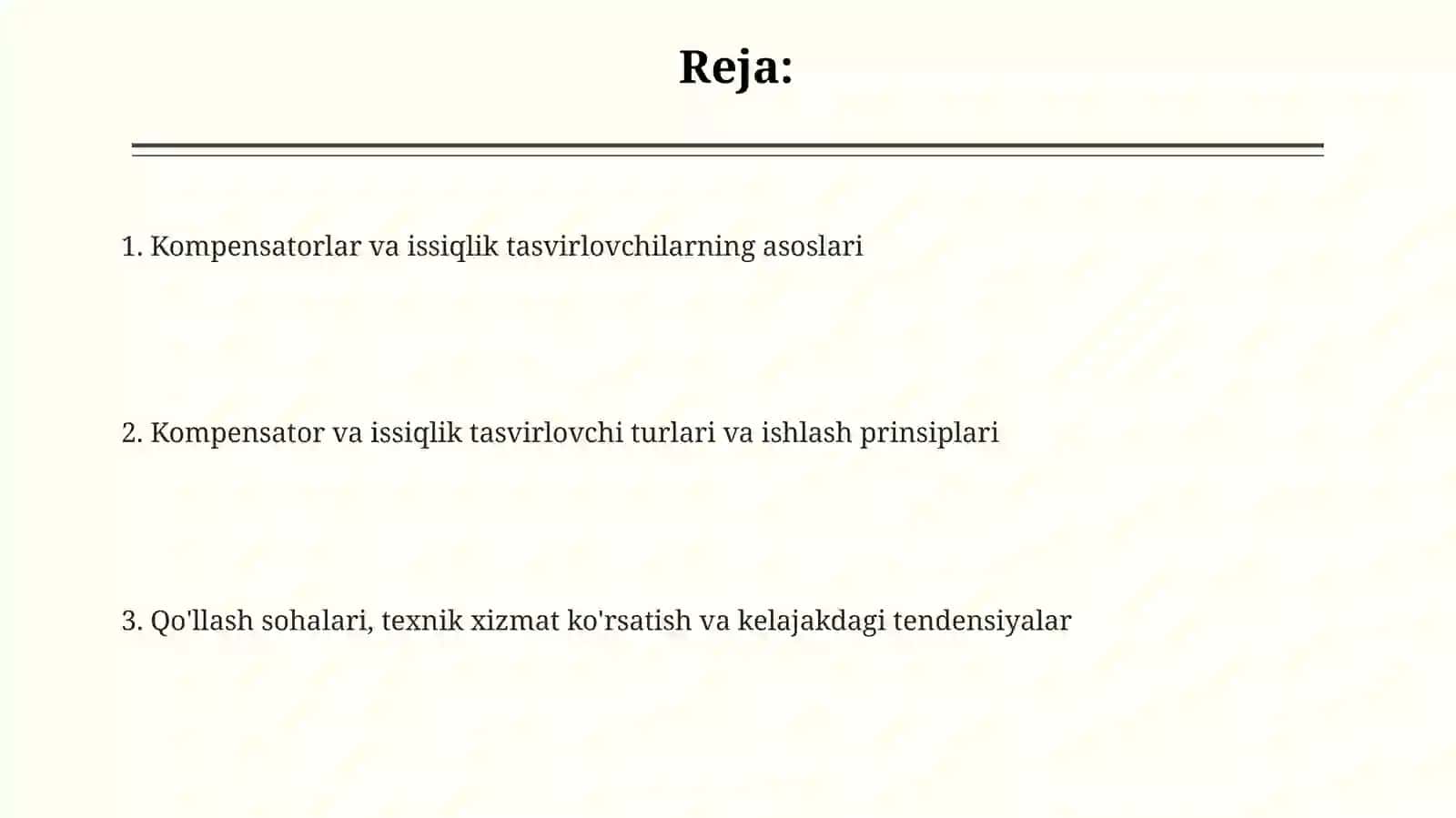 Kompenatorlar va issiqlik tasvirlovchilarning asoslari 2