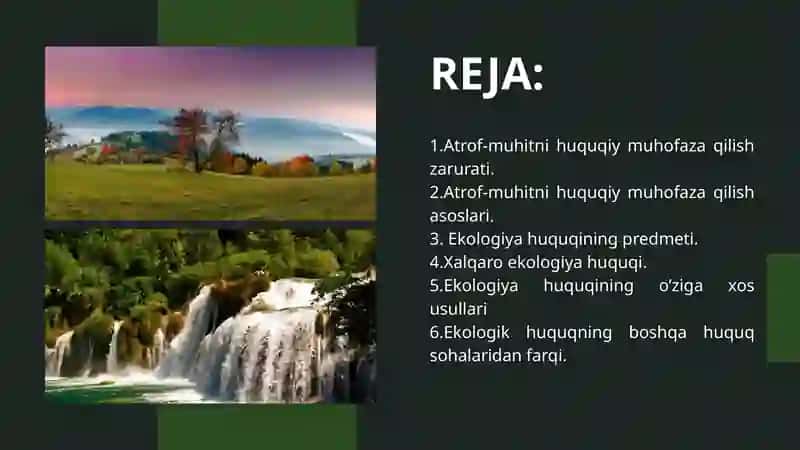 ATROF- MUHIT MUHOFAZASINING EKOLOGIK HUQUQIY ASOSLARI 2