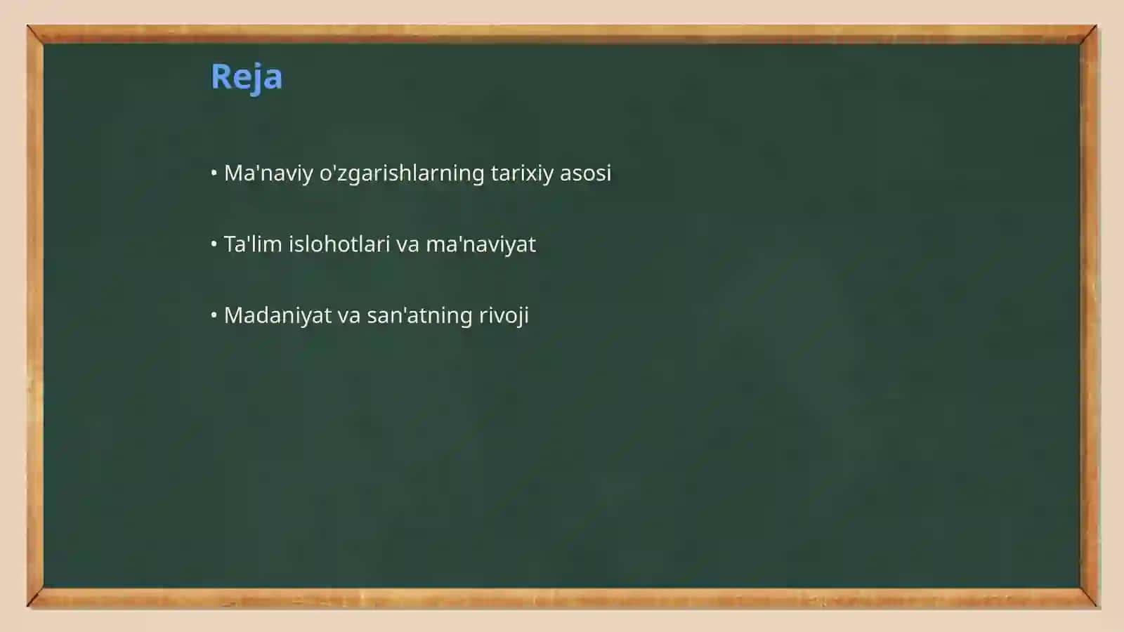 Yangi O'zbekistonda amalga oshirilayotgan ma'naviy o'zgarishlar 2