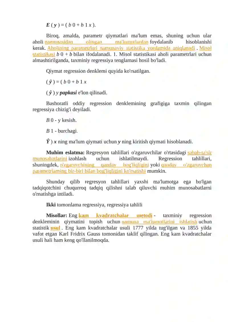 Oddiy chiziqli regression modellar 2