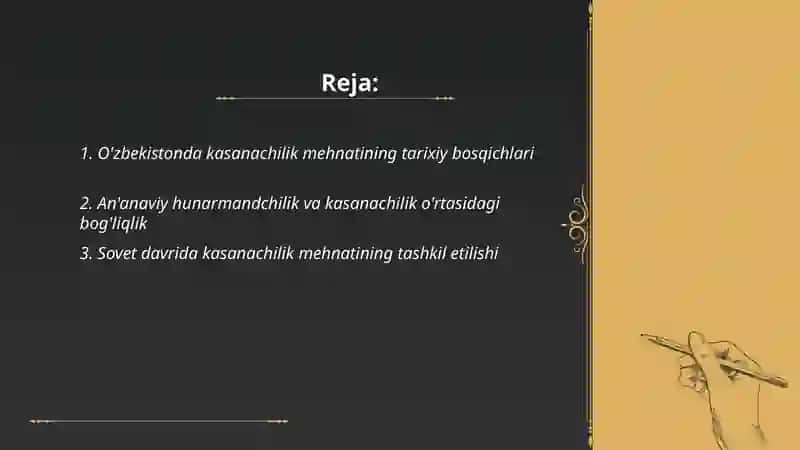 O'zbekistonda kasanachilik mehnatining rivojlanishi 2