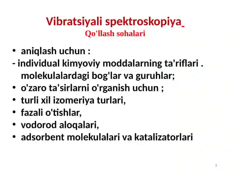 Aromatik birikmalarning IQ spektrlari 2