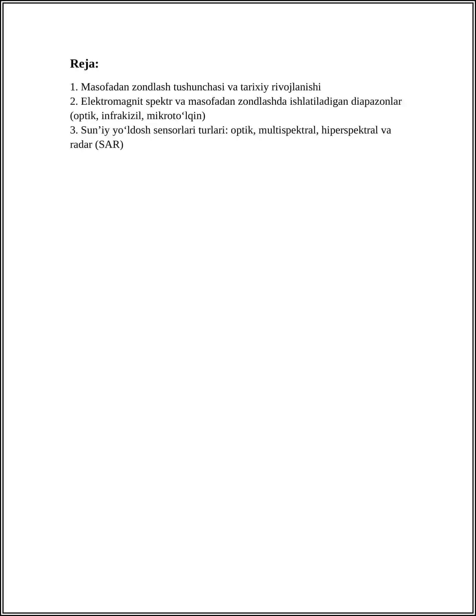 MASOFADAN ZONDLASH TASVIRLARI BILAN TANISHISH 2