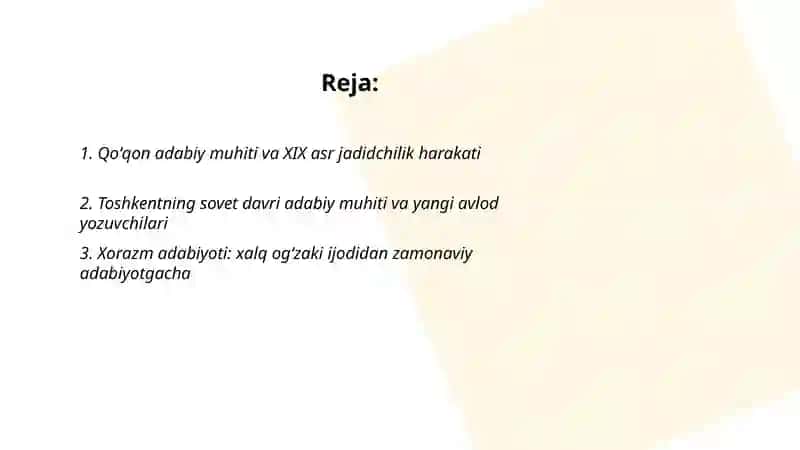QOʻQON,TOSHKENT,XORAZM ADABIY MUHITI 2