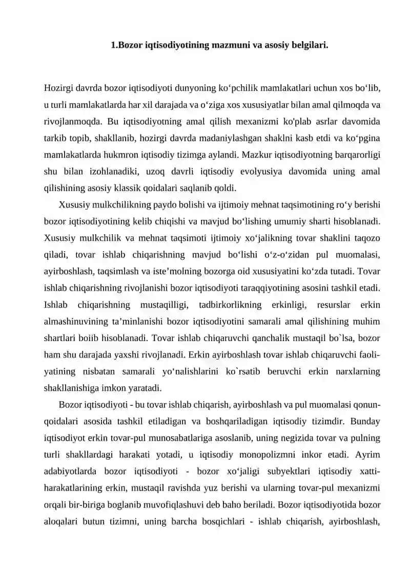 Bozor iqtisodiyoti 2