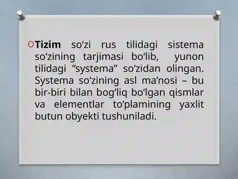 AXBOROT TIZIMI TUSHUNCHASI VA UNING TARKIBIY QISMLARI 2