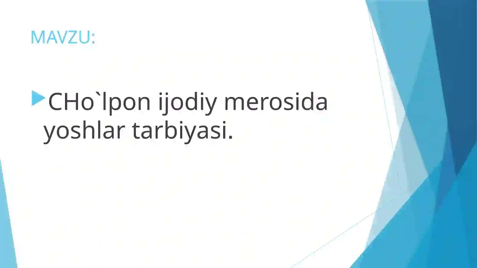 CHo`lponijodiymerosidayoshlartarbiyasi 2