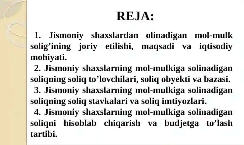Jismoniy shaxslardan olinadigan mol-mulk solig’i 2