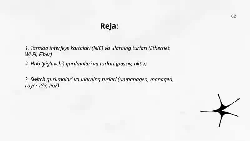 Kompyuter tarmoqlari vositalari va ularning turlari 2