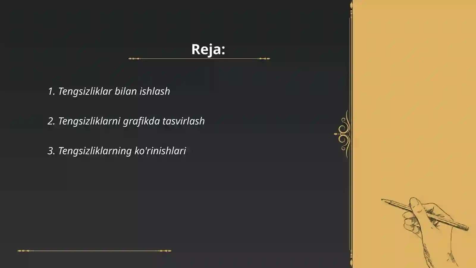 Tengsizliklar bilan ishlash 2