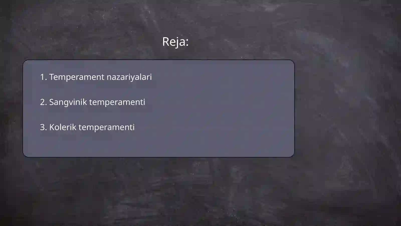 Temperament nazariyalari 2