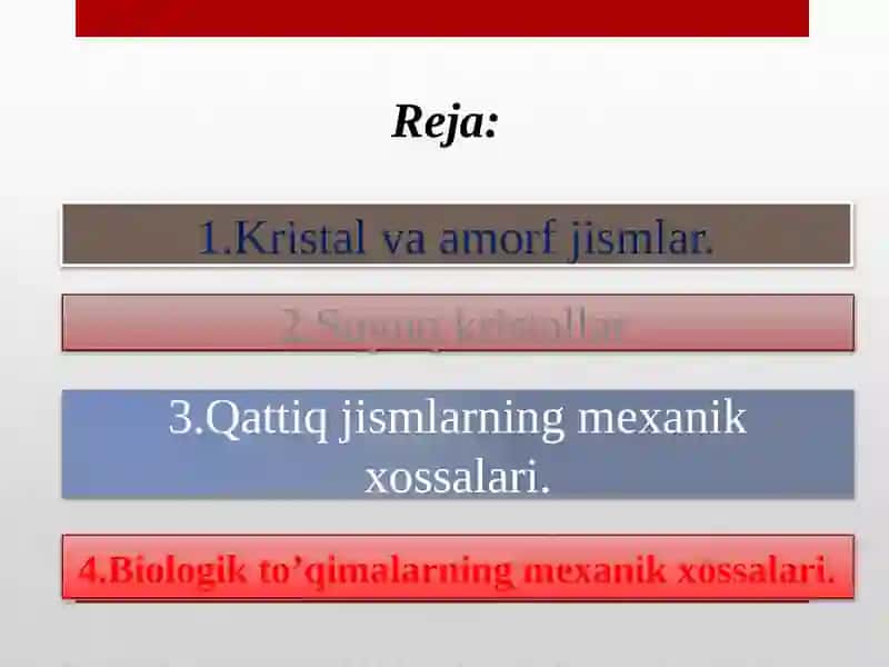 Biologik To'qimalarning Mexanik Xossalari 2