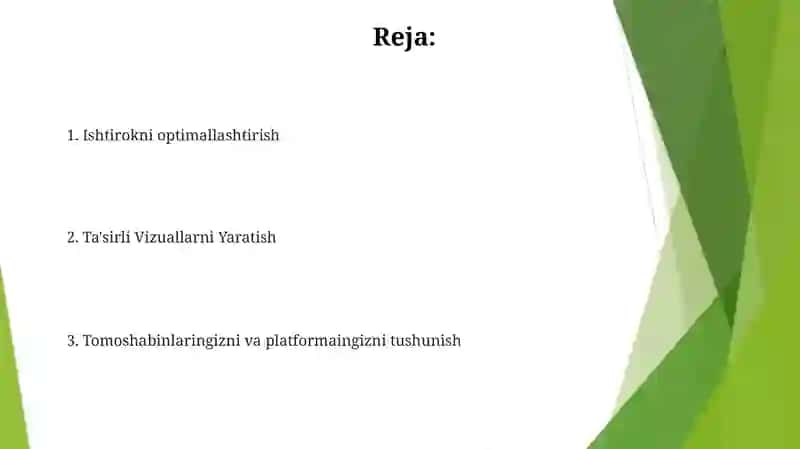 Qisqa matrajli vizual media mahsulot yaratish 2
