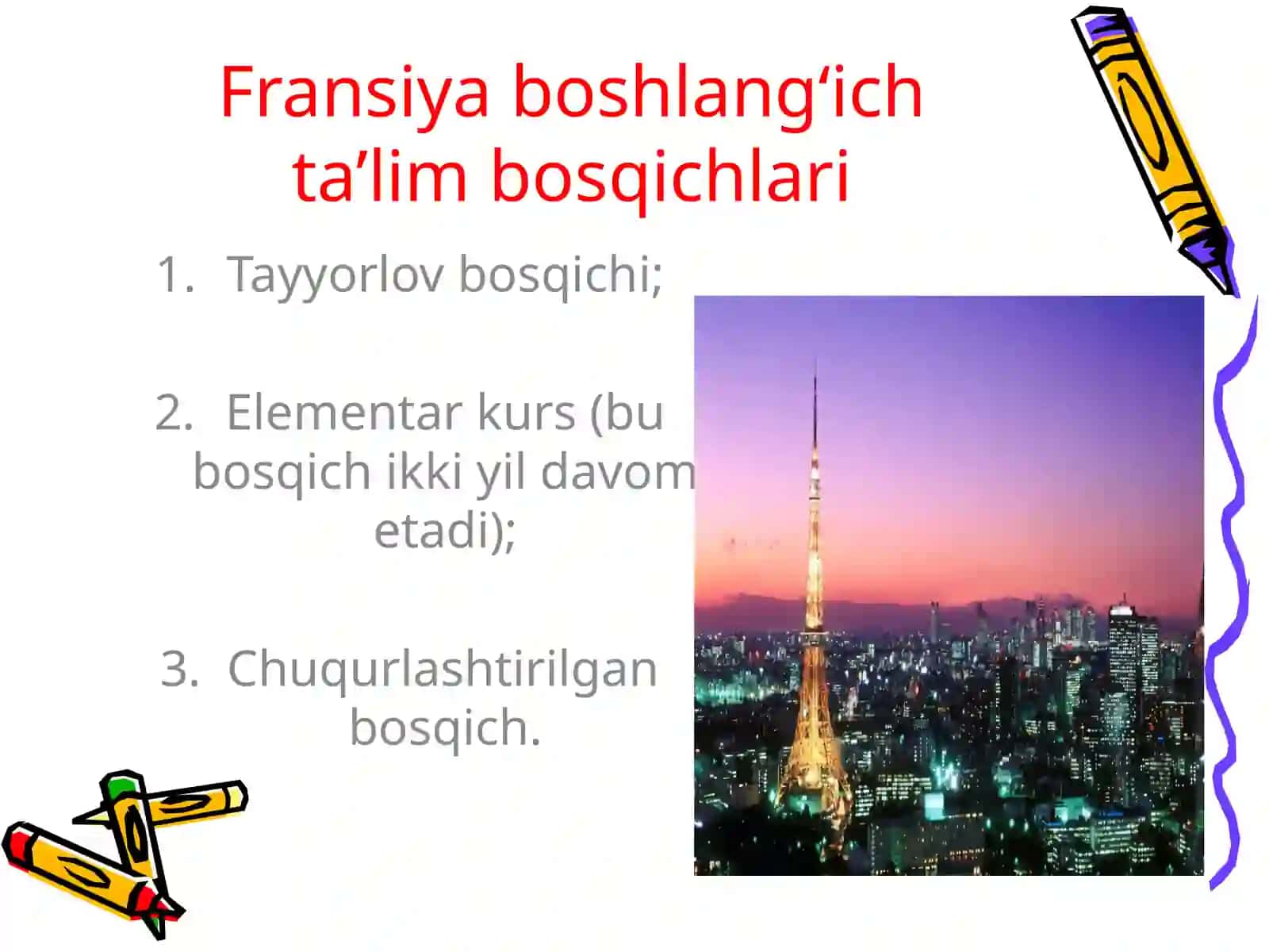 Fransiyada ta’lim tizimi 2