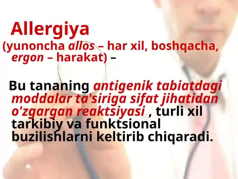 Pollinozlar tasnifi, klinikasi xususiyatlari 2