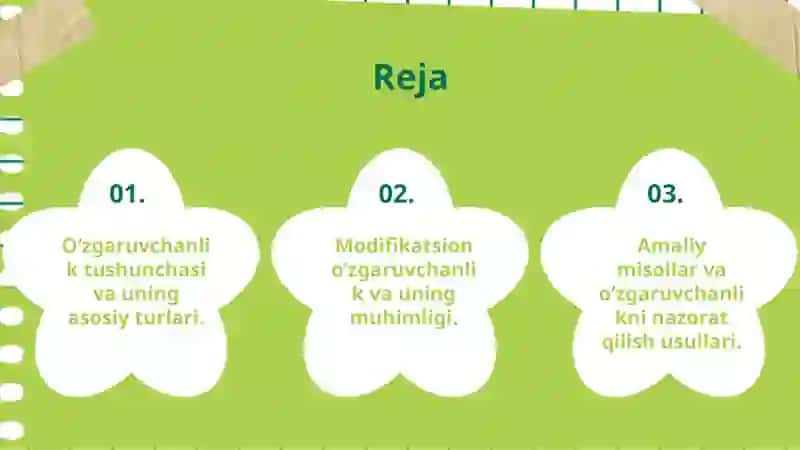Oʻzgaruvchanlik. Modofikatsion oʻzgaruvchanlik 2