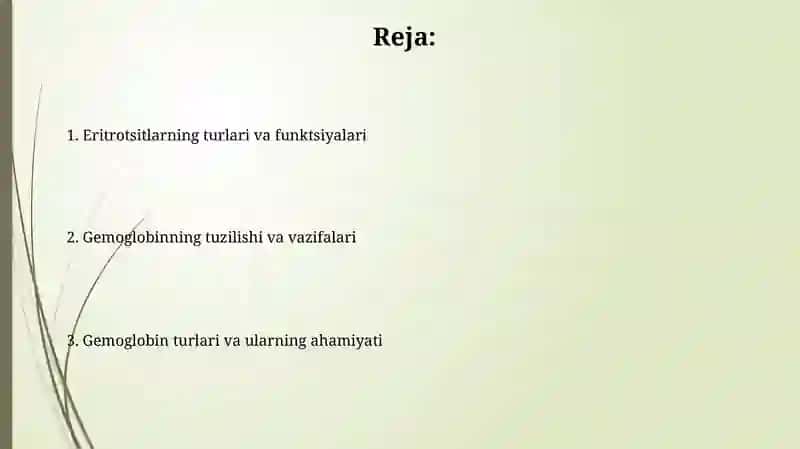 Eritsotsitlarturlari,funksiyasi.Gemoglabinvauningturlari 2