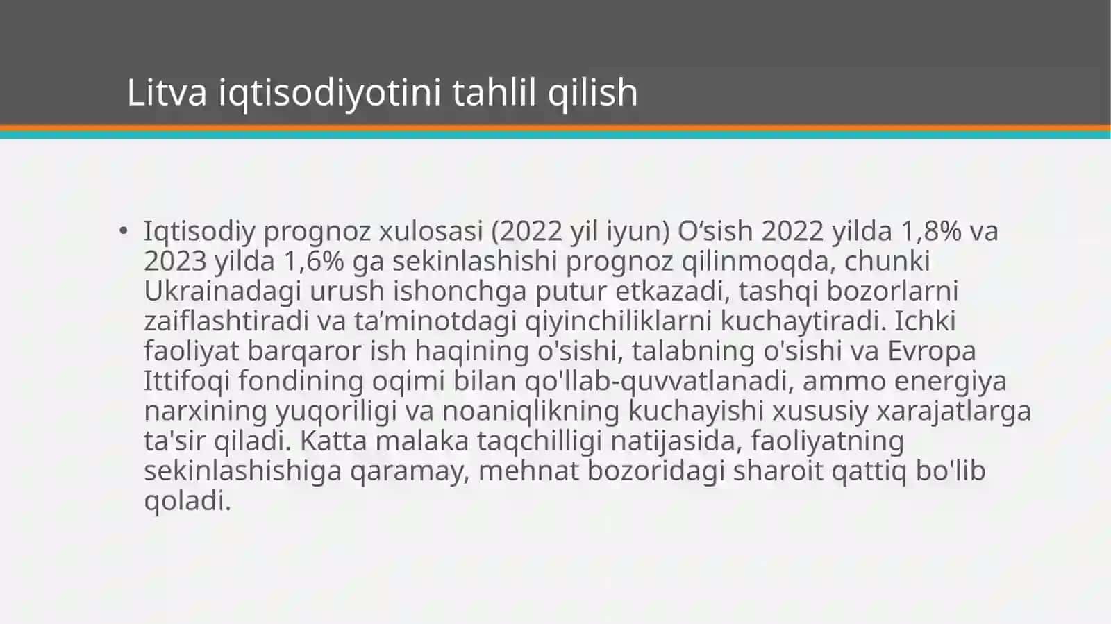 Litvaiqtisodiyotini tahlil qilish 2
