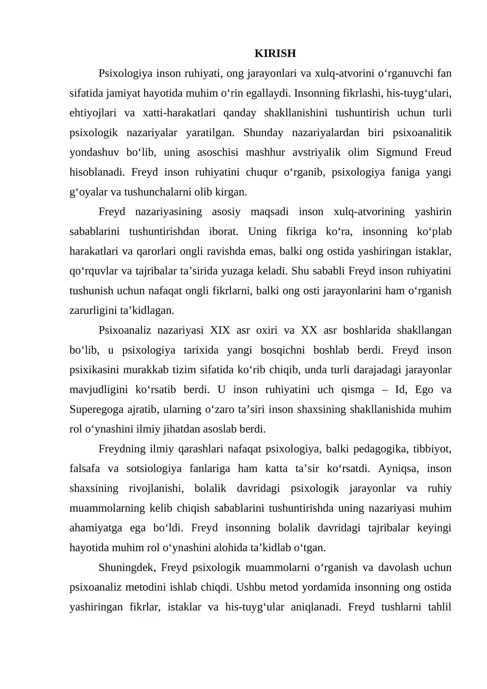Psixologik yondashuv Z.Freyd nazariyasi 2