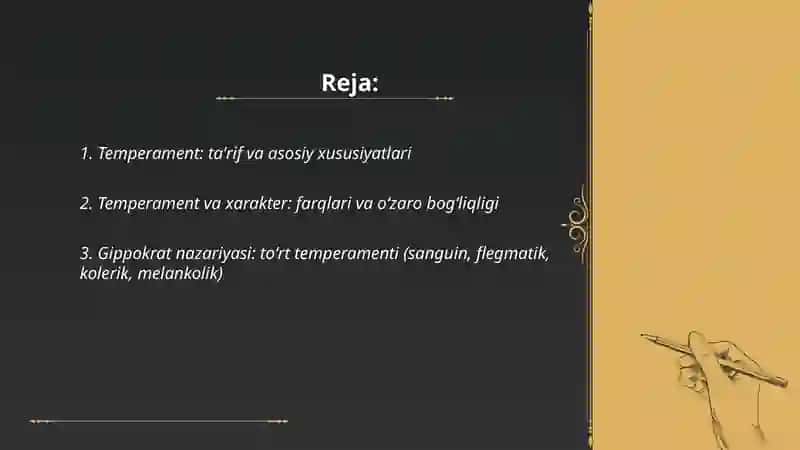 Temperament va uning nazariyalari 2