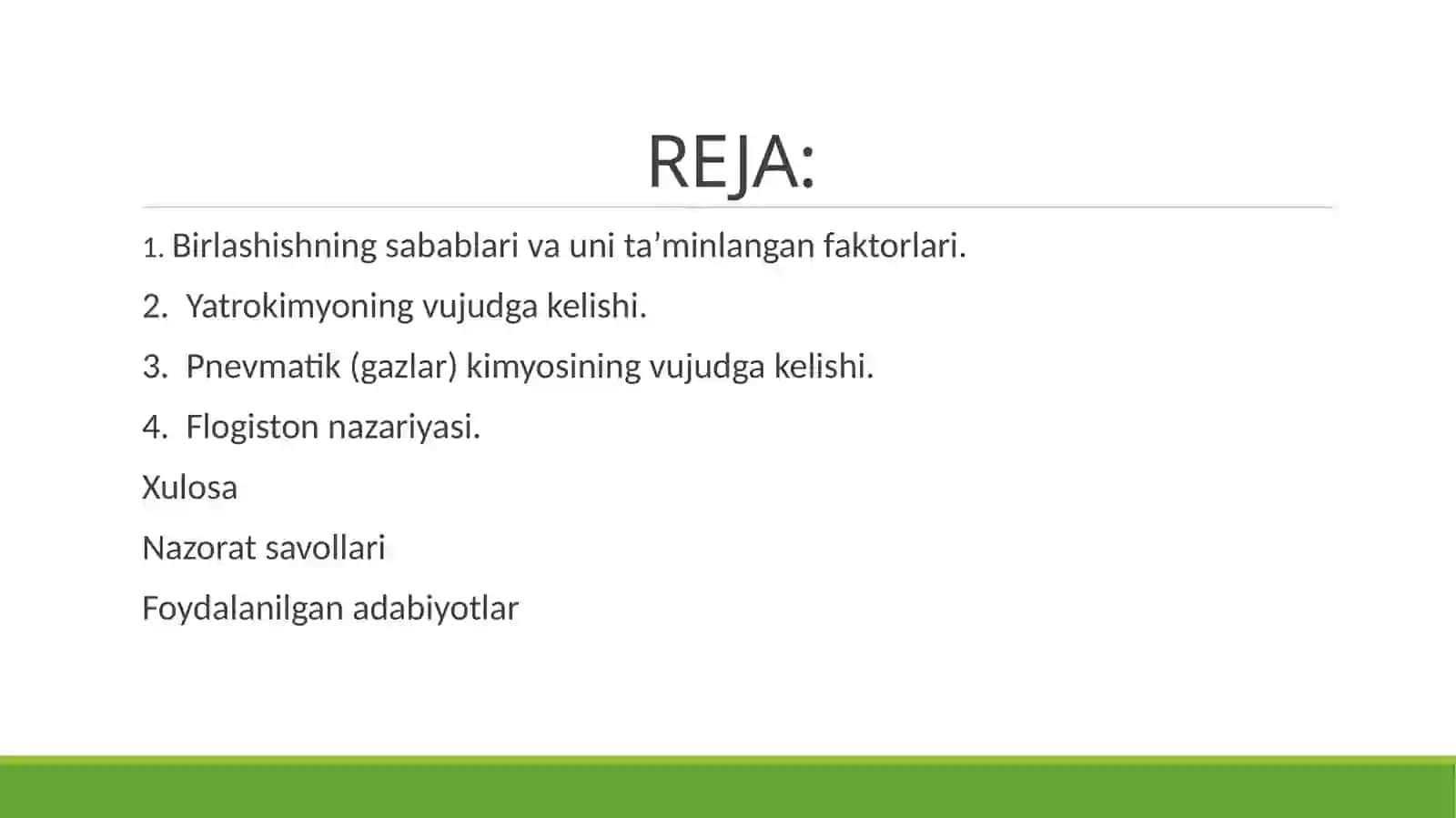 Kimyoviy oqimlarning birlashish davri 2