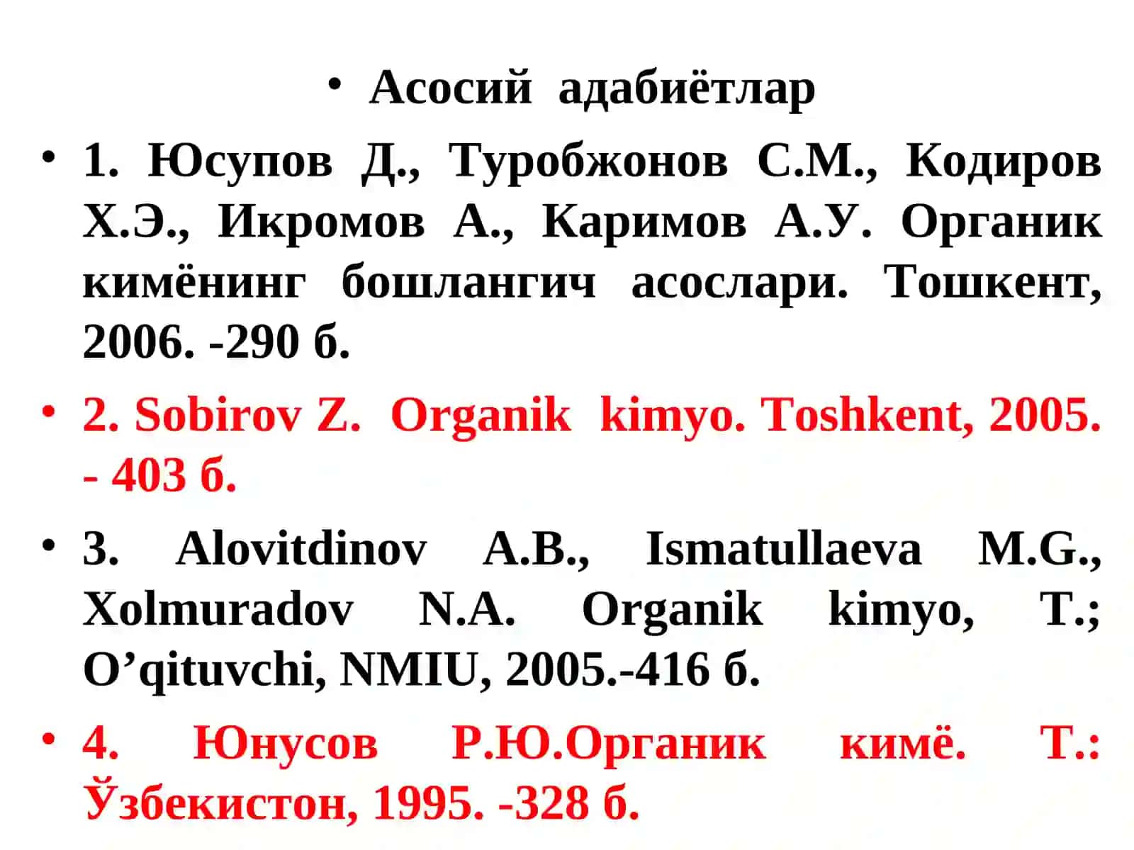 Organik kimyoning nazariy asoslari 2