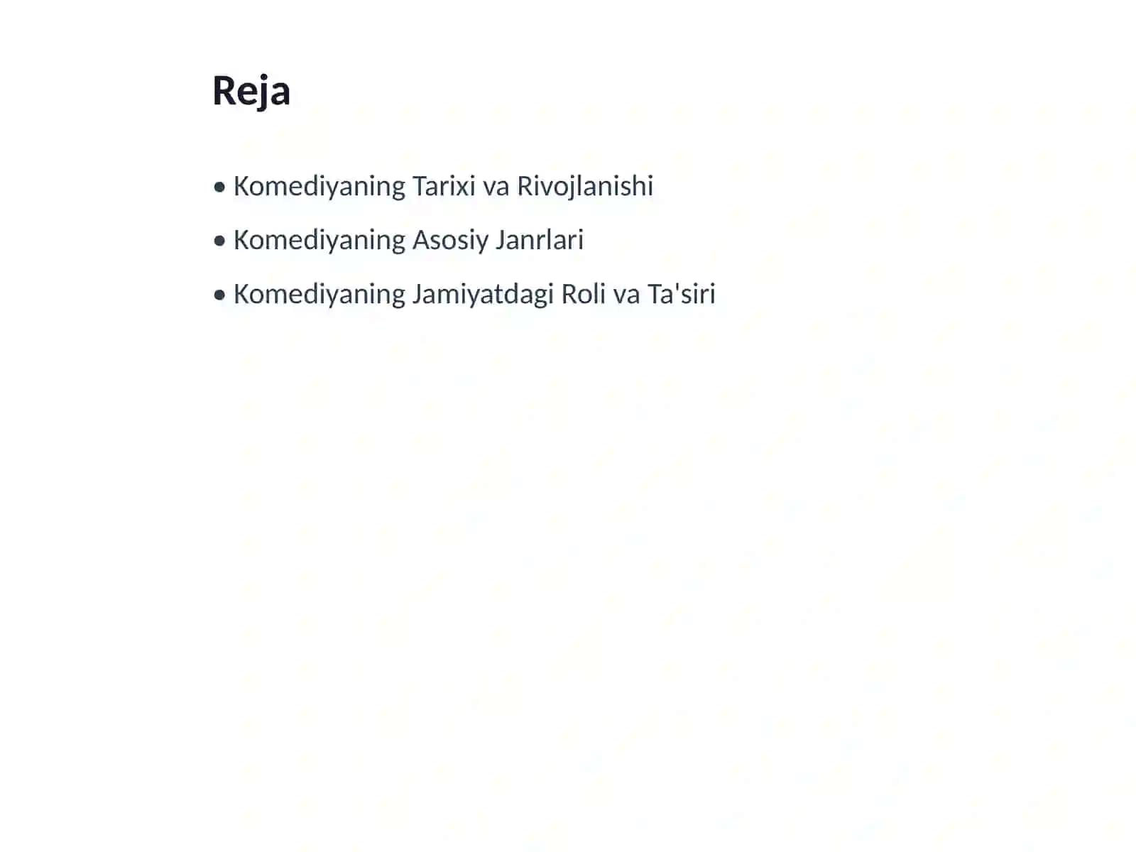 Komediyaning xususiyatlari 2