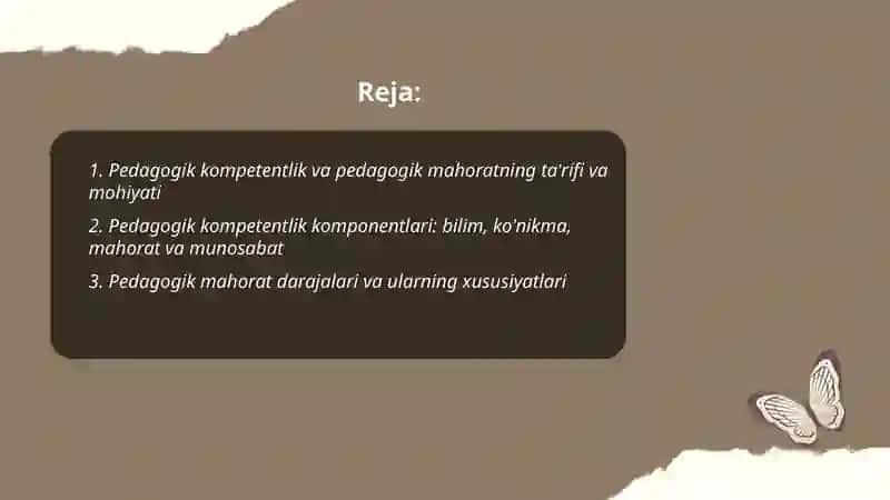 Pedagogik kompetentlik va pedagogik mahorat tushunchasi 2