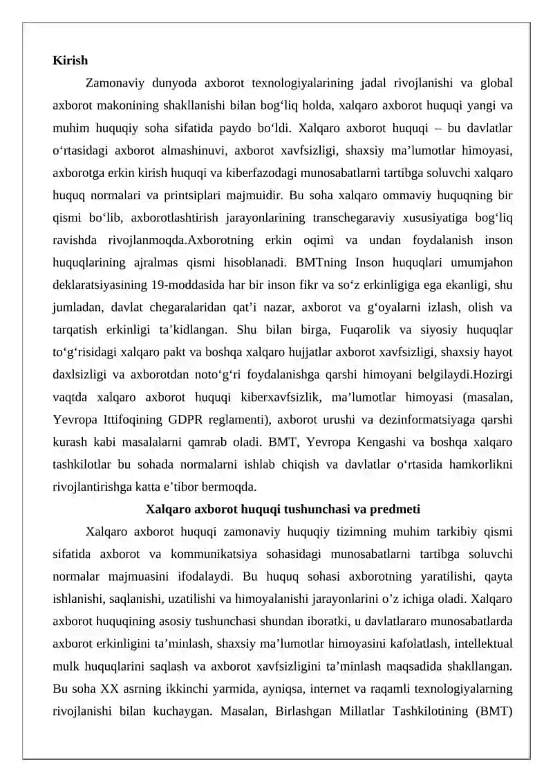 Xalqaro axborot huquqi 2