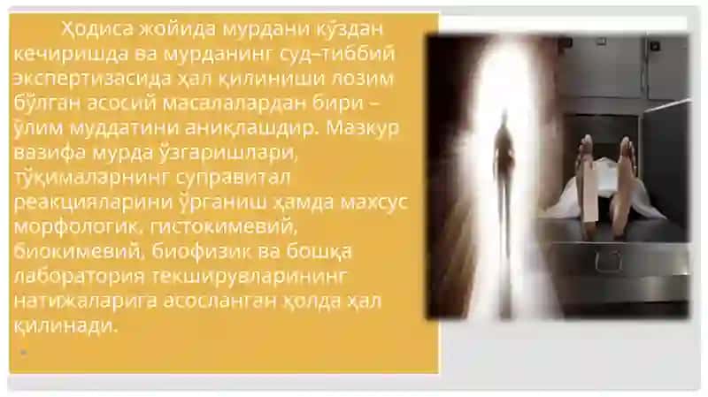 Ўлим вақтини аниқлаш 2