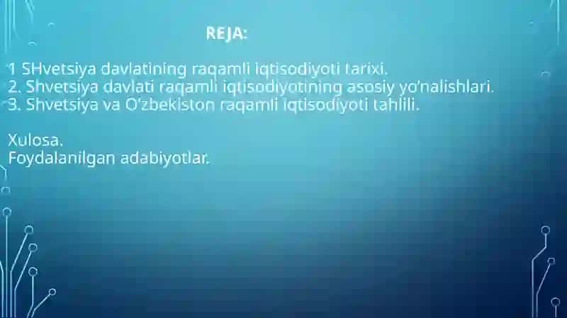 Shvetsiya davlatining raqamli iqtisodiyoti 2