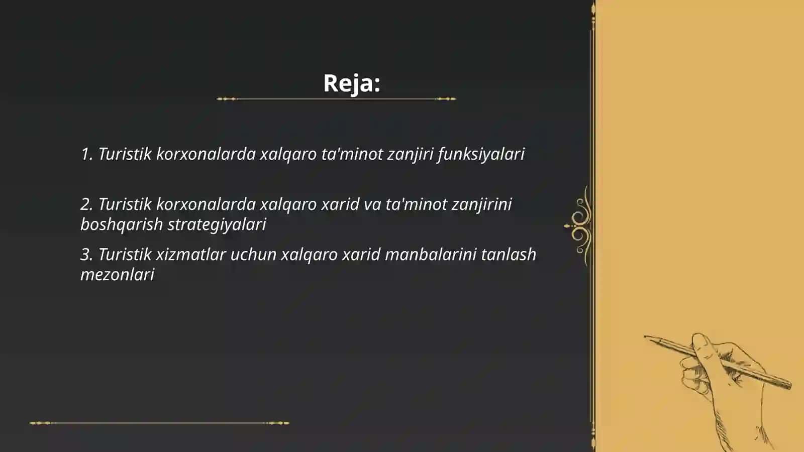 Turistik korxonalar rejasi 2