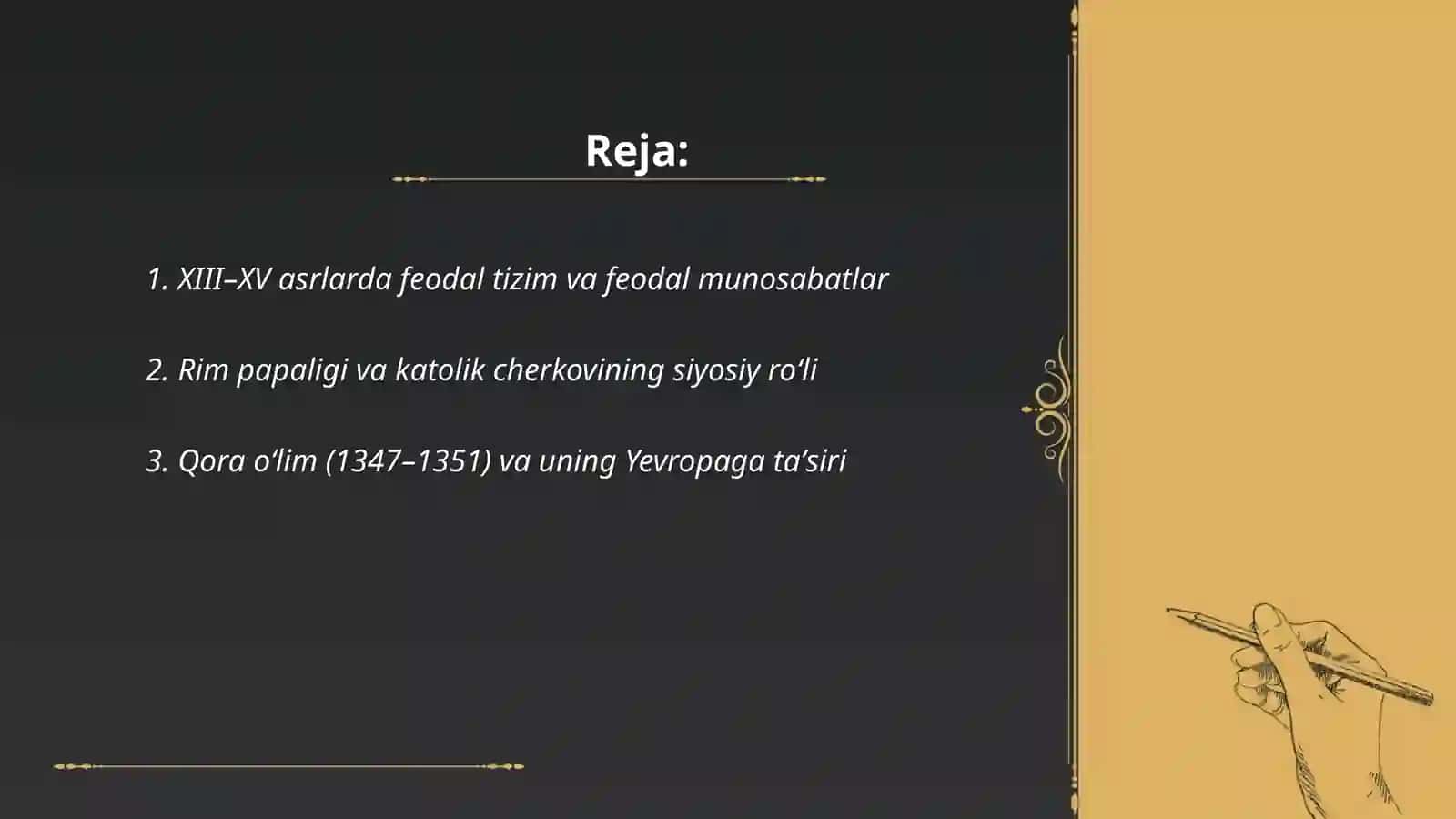XIII-XV Asrlarda Yevropa Davlatlari 2