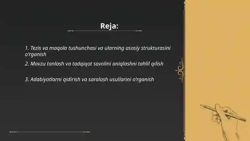 Tezis va maqolalar tahlilini oʻrganish 2