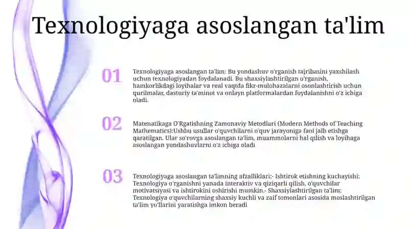 Matenatikaga O'Rgatishning Zamonaviy Metodlari 2