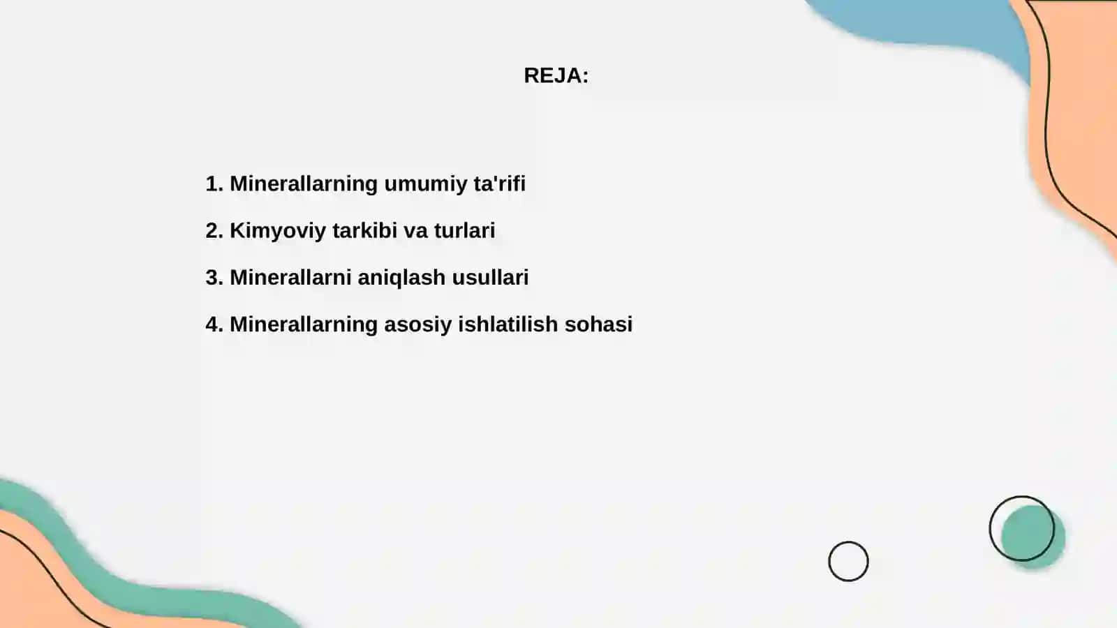 Minerallarning kimyoviy tarkibi va ishlatilishi 2