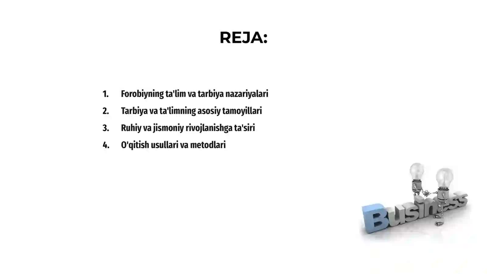 Forobiyning ta'lim va tarbiya haqidagi fikrlari. 2