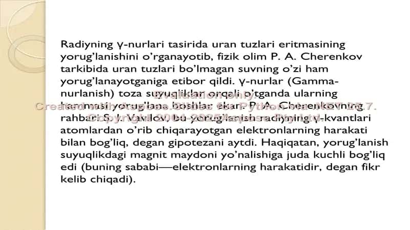 Vavilov-Cerenkov effekti 2