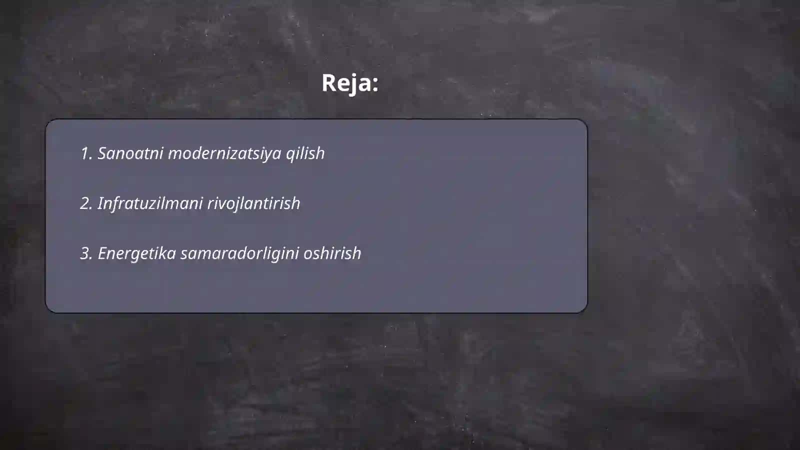 Sanoatni modernizatsiya qilish 2