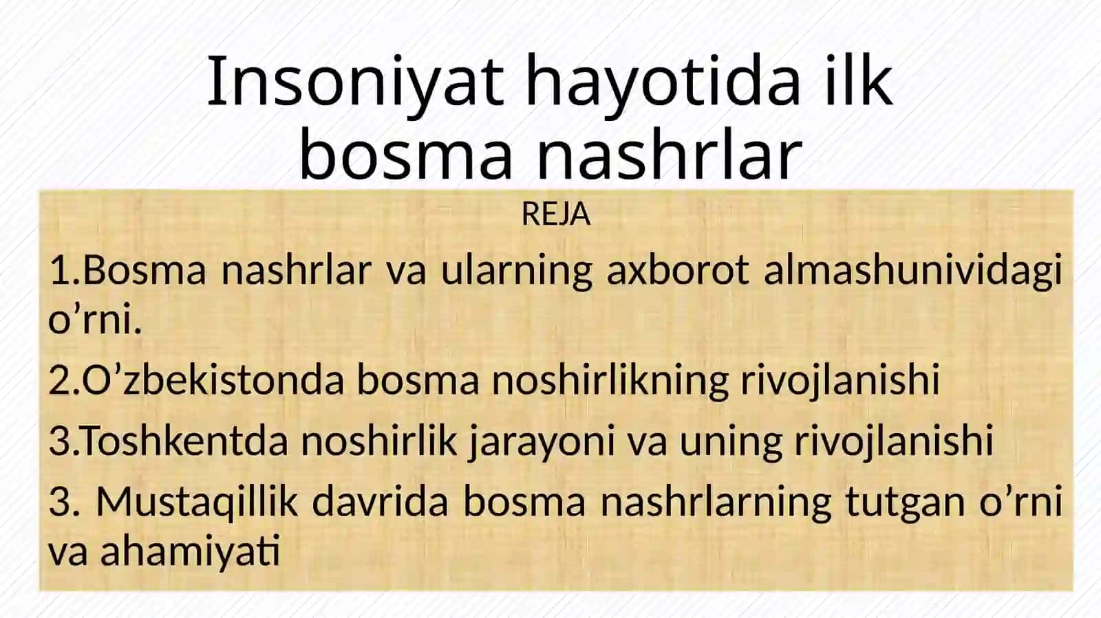 Insoniyathayotidailkbosmanashrlar 2