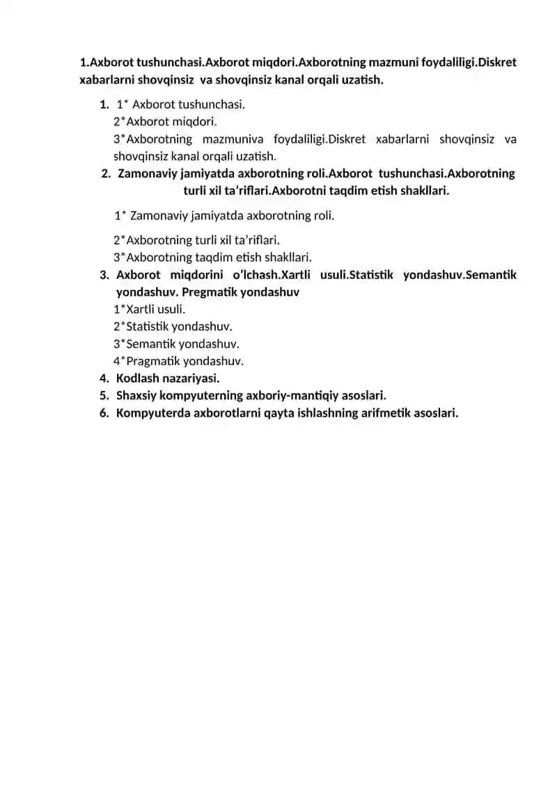 INFORMATIKANING NAZARIY ASOSLARI 2