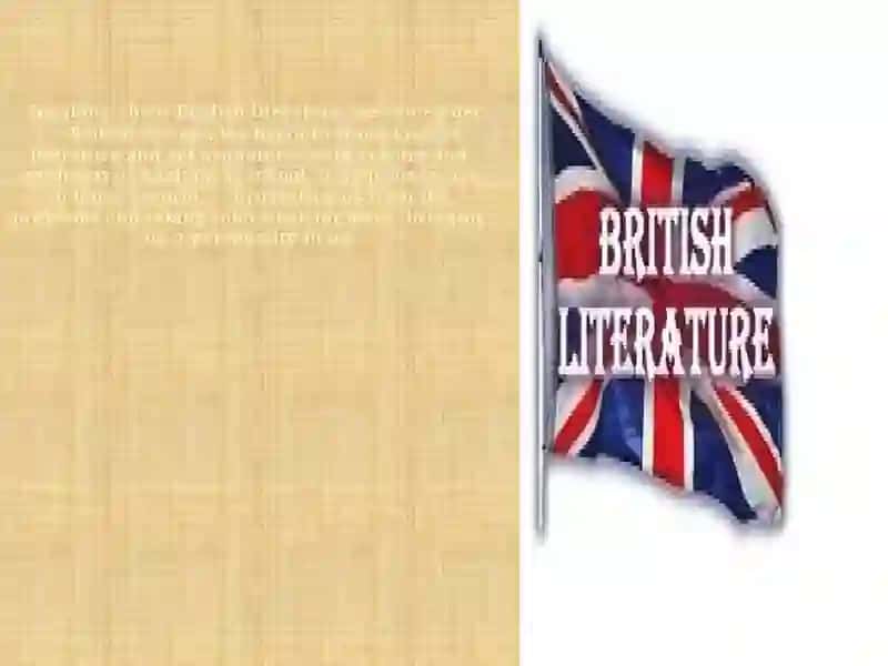 Presentation about English literature 2