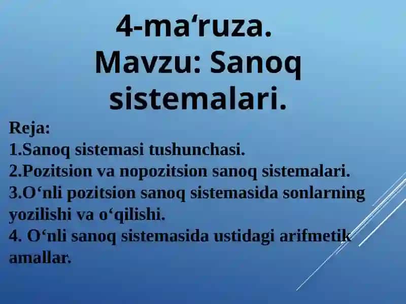 Matematika va uni o‘qitish metodikasi 2