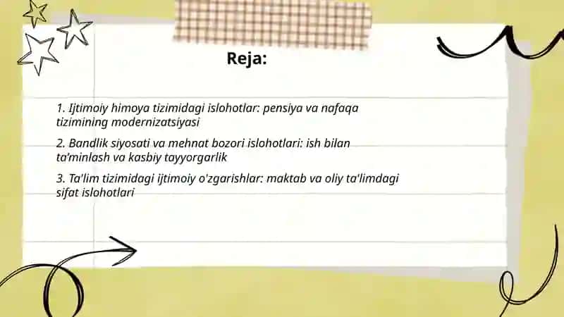 Amalga oshirilayotgan o'zgarishlar mazmuni 2