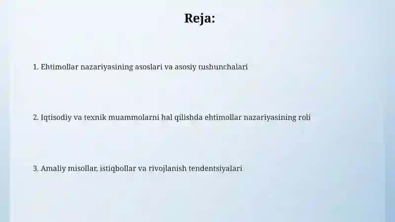 Ehtimollar nazariyasi 2