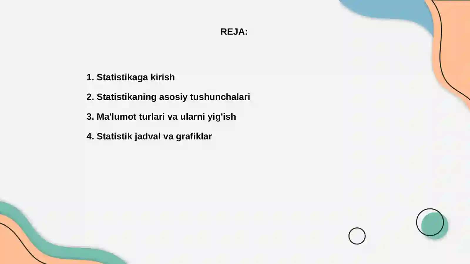 Statistika faniga kirish 2