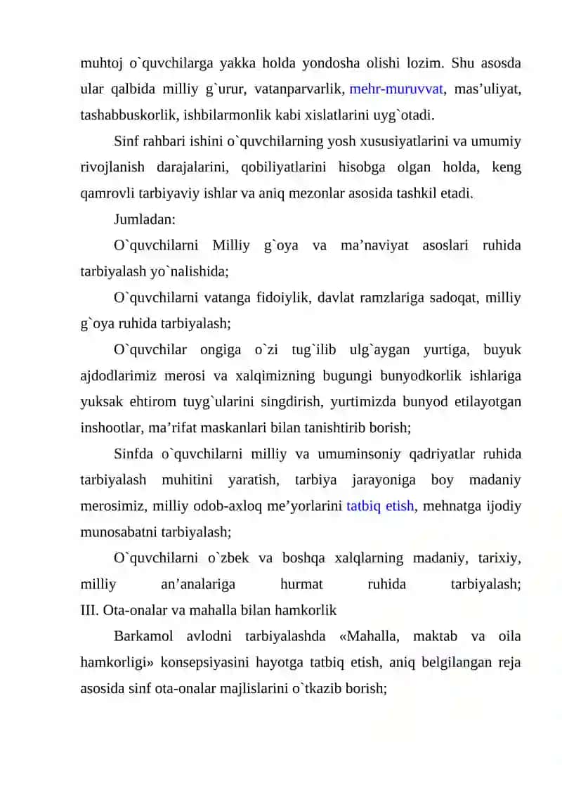 Sinf Rahbarlarining Faoliyatlari Bilan Tanishish 2