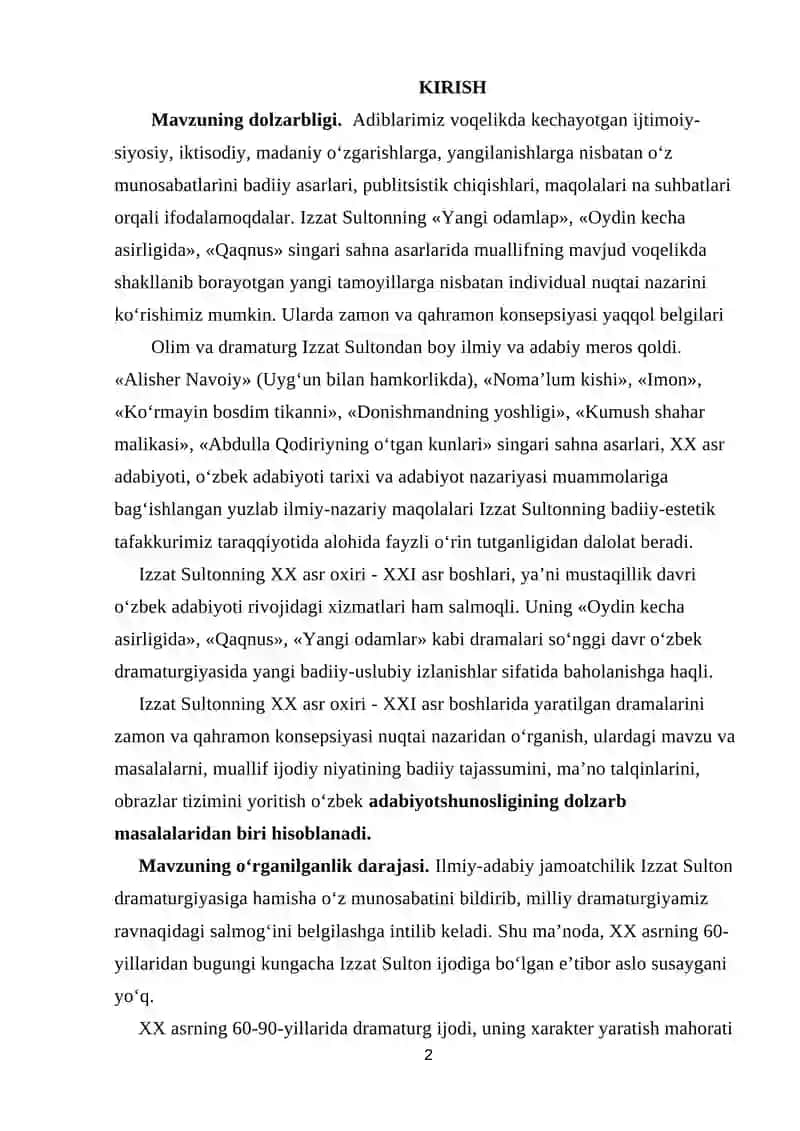 Izzat Sulton dramaturgiyasi 2