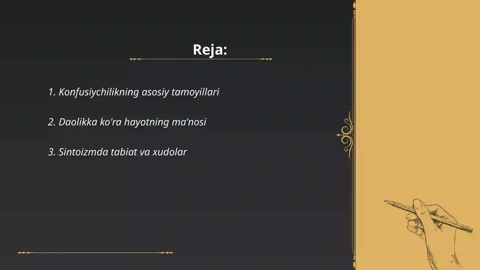 Konfusiychilikning asosiy tamoyillari 2
