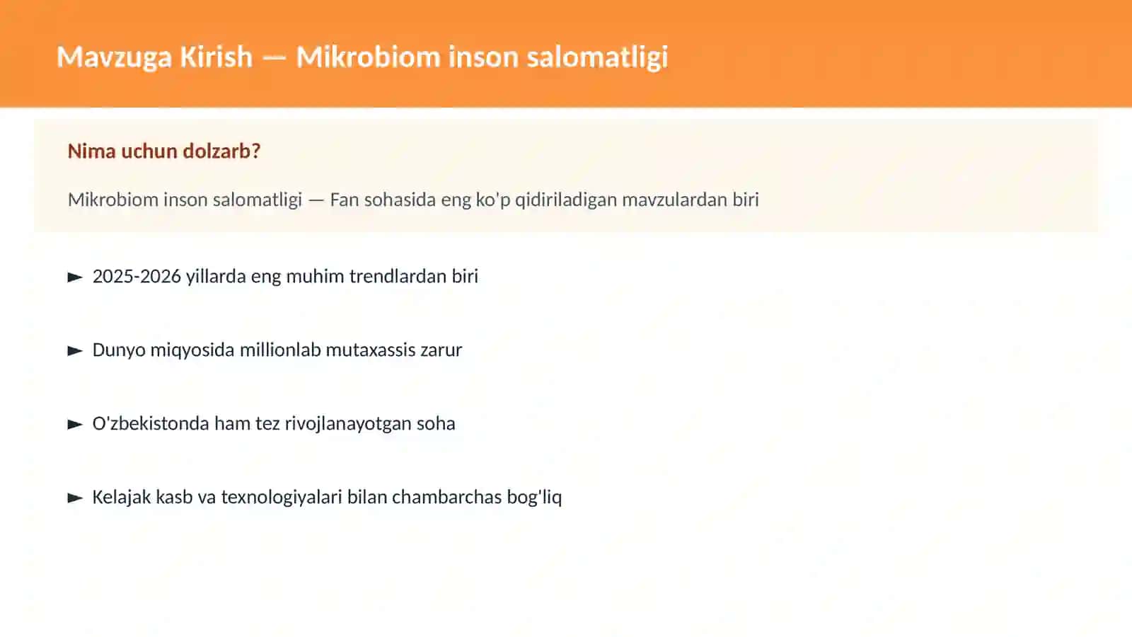 Mikrobiom inson salomatligi 2